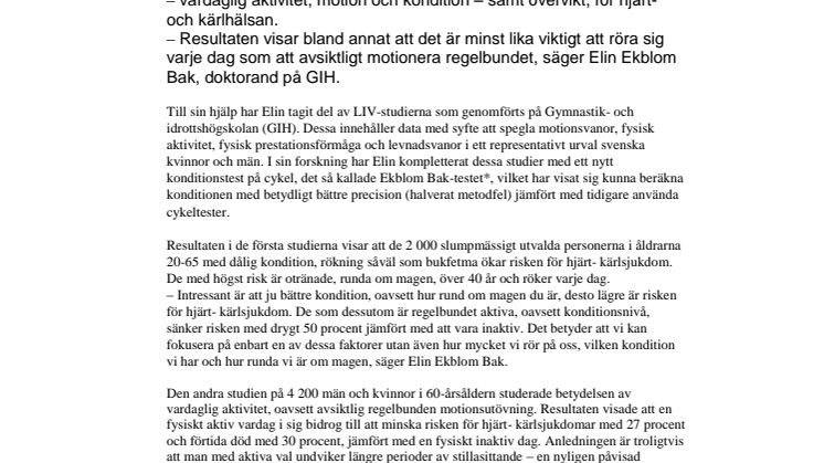 Stillasittandet utgör stor hälsorisk