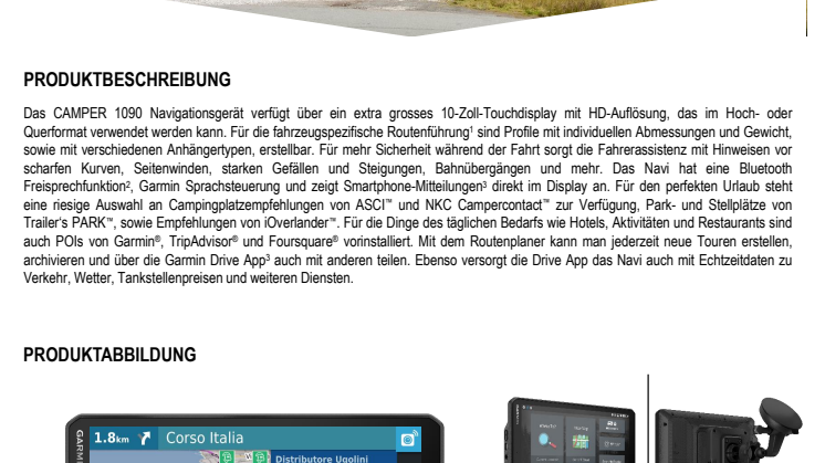 Datenblatt Garmin Camper 1090 MT-D