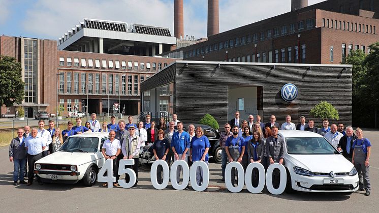 Volkswagens fabrik i Wolfsburg har siden 1945 produceret 45 millioner biler.