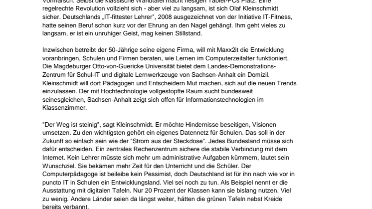 Deutschlands „IT-fittester Lehrer" will Unterricht und Lernen ins digitale Zeitalter führen