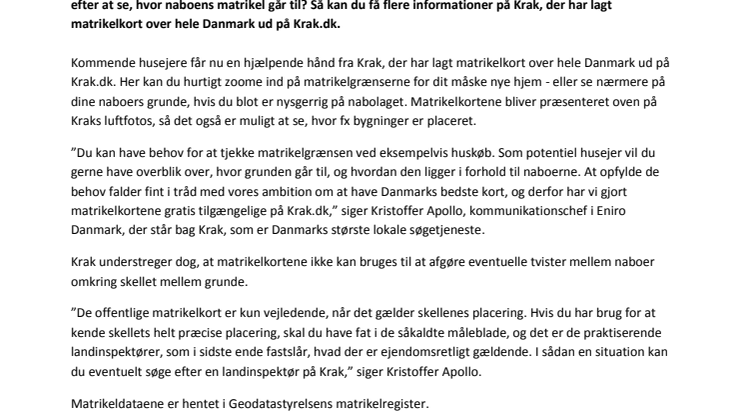 Nu kan du tjekke matrikelgrænsen på Krak