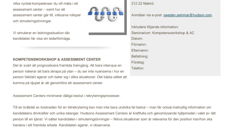 Höstens seminarium på Hudson i Malmö