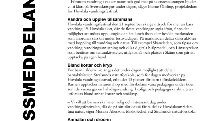 Hovdala vandringsfestival – natur, möten och glada överraskningar