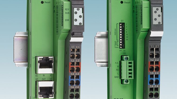 Bussnoder för EtherCAT och CANopen från Phoenix Contact