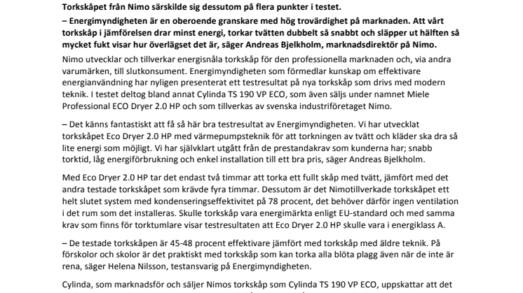 Energimyndighetens test av torkskåp: ”Skolorna kan spara miljoner” – Det svenska torkskåpet som utklassar konkurrenterna 