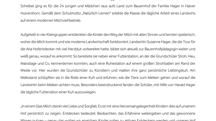 Lernen live: Grundschüler aus Oberbrügge auf Bauernhof-Entdeckungstour 