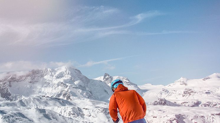Skifahrer im Wallis - Zermatt