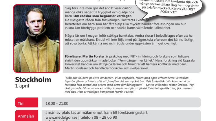 Jag törs inte men gör det ändå - om barns välmående och självkänsla med Martin Forster