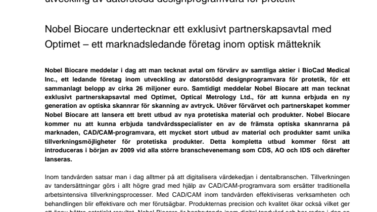 Nobel Biocare storsatsar på digital tandvård.