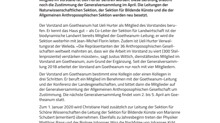 MM 2020 01 10 Berufungen Goetheanum Vorstand Sektionen p