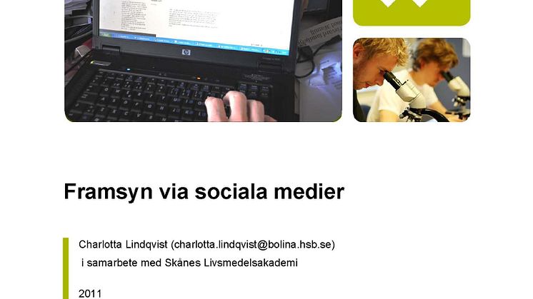 Inspiration till framtidens livsmedel - Den första framsynen via sociala medier
