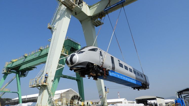 First of Nova 1, bullet train inspired fleet leaves Japan on its way to transform journeys in the North and Scotland