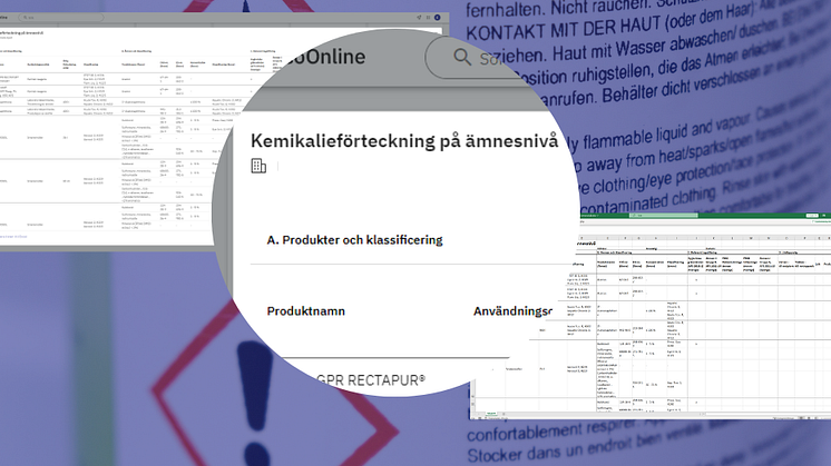 Kemikalieförteckning på ämnesnivå