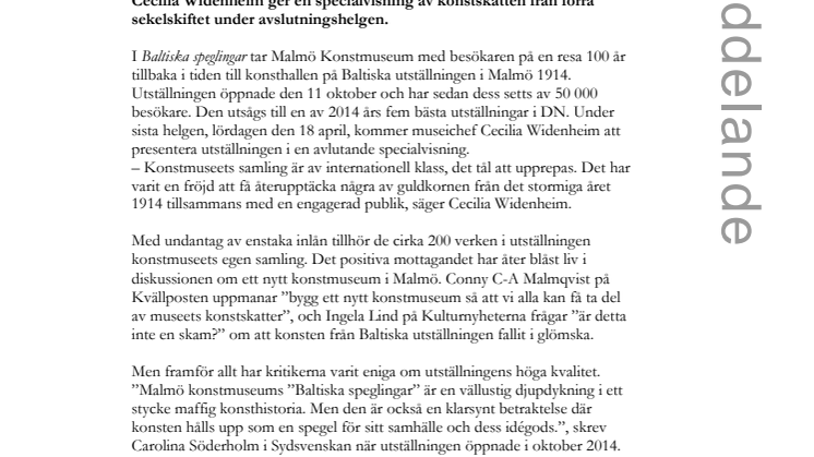 50 000 har besökt Baltiska speglingar