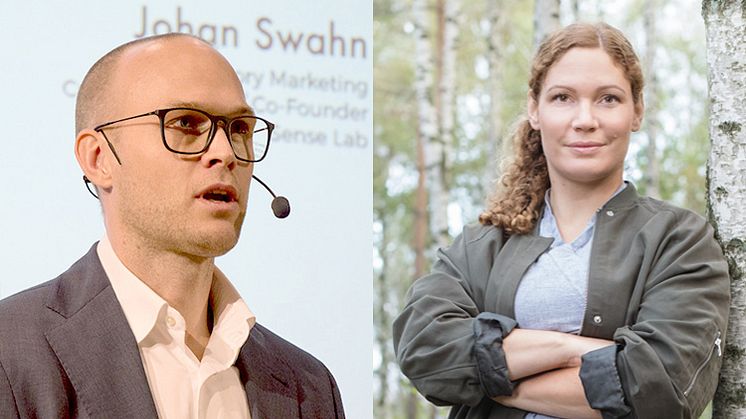 Sensoriker Johan Swahn och kockan Sofia B Olsson föreläser om smak och honung.