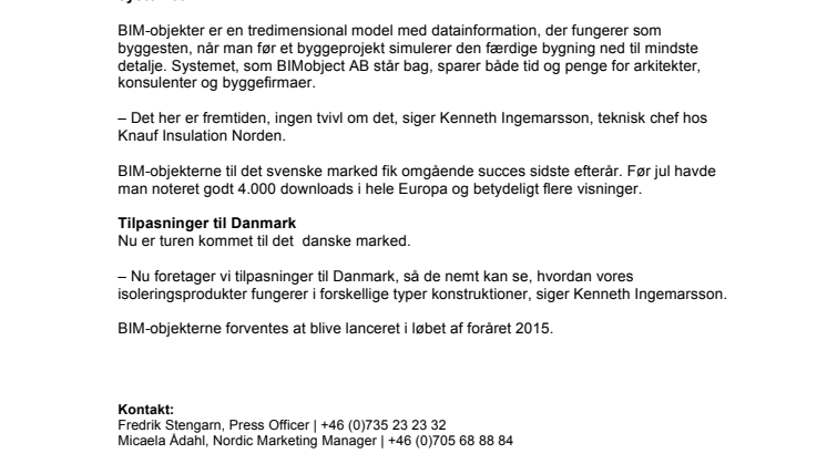 BIM-succesen fortsætter nu i Danmark 