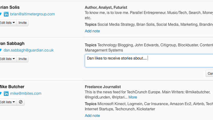 Bringing your media lists to life with Mynewsdesk