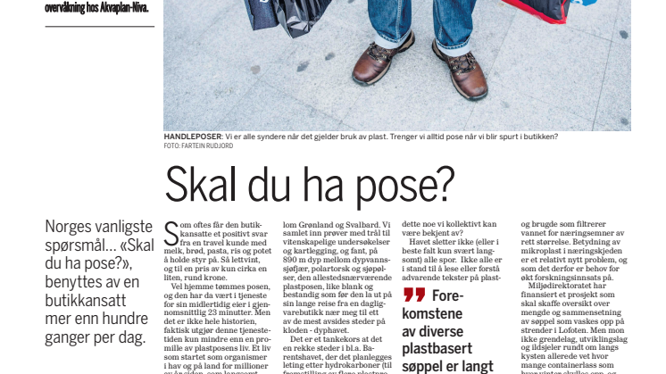 Avdelingsleder ved Akvaplan-niva Lars-Henrik Larsen kronikk om plast i FiskeribladetFiskaren