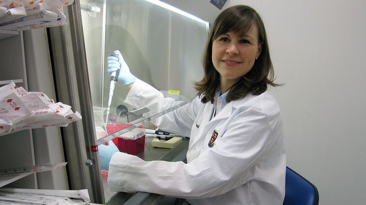 Michaela Gack in ihrem Labor an der Harvard-Universität in Boston