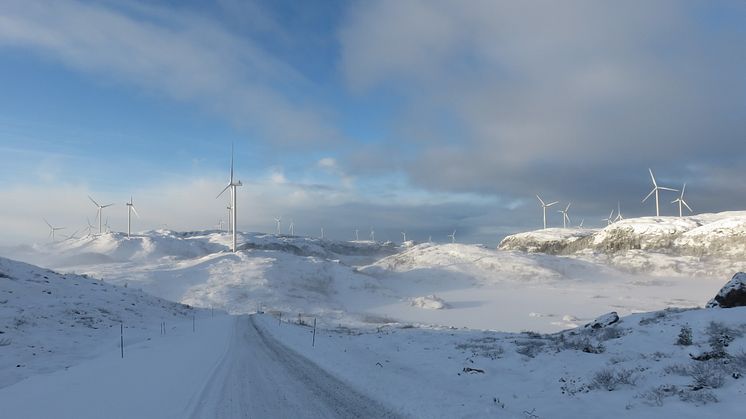 Storheia vindpark, januar 2020