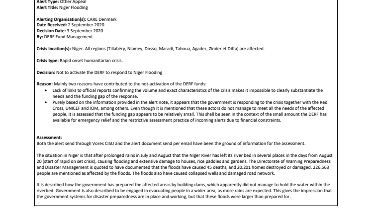 20-015-RO Floods in Niger (Not Activated)