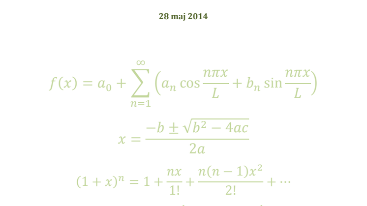 Program Matematikens dag 28 maj