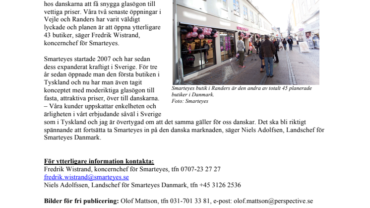 Svenska Smarteyes på frammarsch i Europa – planerar öppna 45 butiker i Danmark