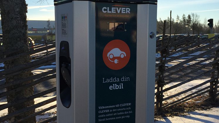CLEVER laddstation på Växjö Småland Airport som en del av EU-projektet MECOR