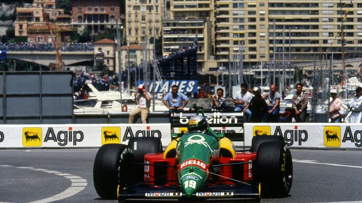 1988 Racing Monaco GP driver A Nannini car Benetton B188 engine Ford Cosworth V8 neg 372-10