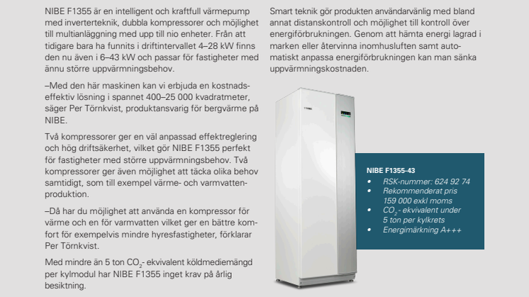 Vår största varvtalsstyrda bergvärmepump –nu ännu större