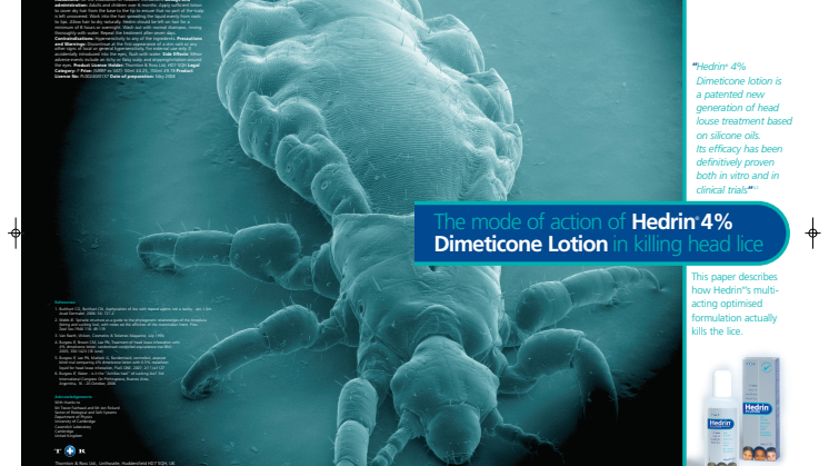 Hedrin® 4% Dimeticone Lotion - killing head lice