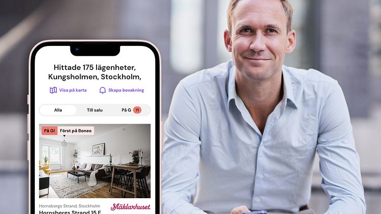 Boneo lanserar mobilapp där du kan hitta nya bostäder först
