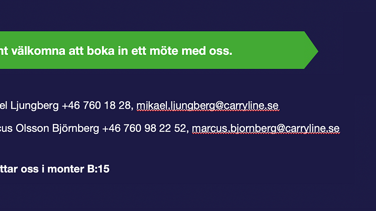 Varmt välkomna att boka ett möte