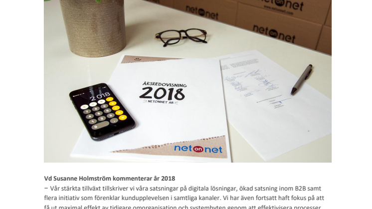 NetOnNet levererar tillväxt och förbättrat resultat 2018 