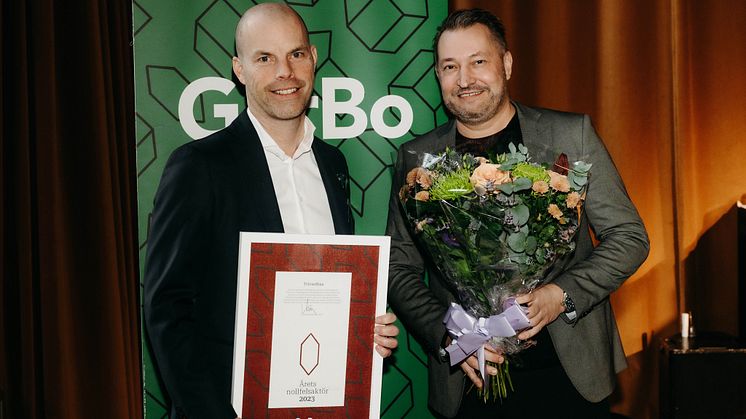 Trivselhus på plats på GarBo-dagen för att ta emot priset för Årets nollfelsaktör 2023. Fotograf Linda Eliasson. 