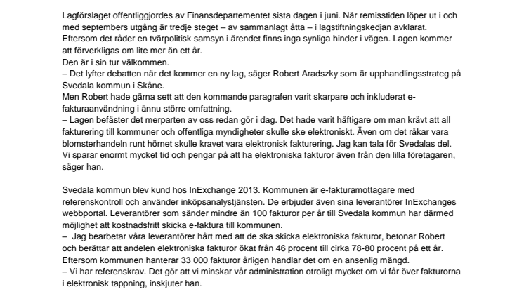 Nya lagen visar att e-fakturan tagit över