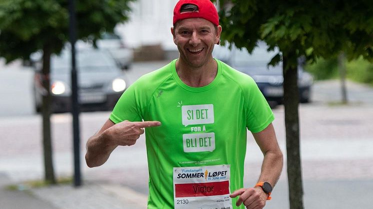 Levertransplanterte Victor Supersaxo skal løpe helmaraton for organdonasjon. Foto: Anders Jensen.