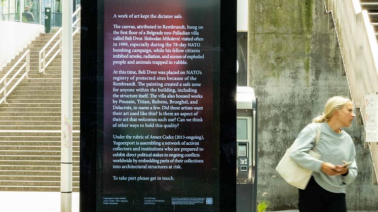 Yugoexport/ Irena Haiduk, Annex Codex (2013-ongoing). 10 second ad for 2k screens., 2013-ongoing. 