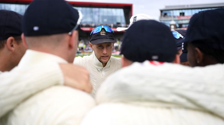 England captain Joe Root during the Specsavers Ashes Test at Emirates Old Trafford