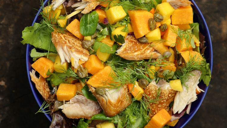 Sallad med makril och sötpotatis - det autoimmuna köket