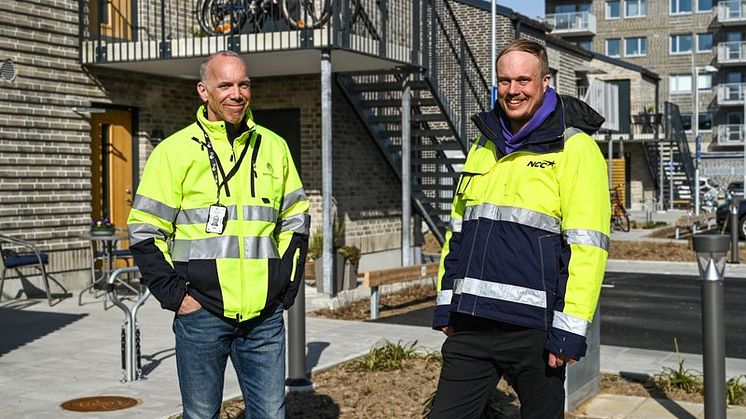 Björn Ravemark, projektchef Helsingborgshem och Johan Eriksson, platschef NCC.jpg