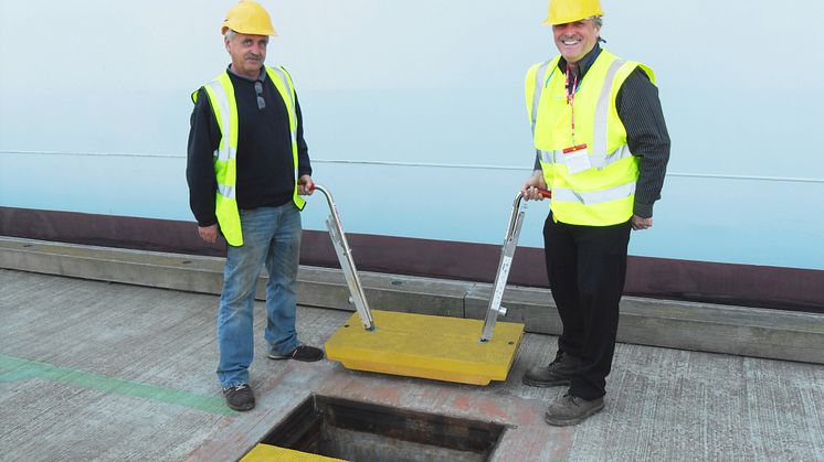 Port of Felixstowe, UK after installing composite trench covers