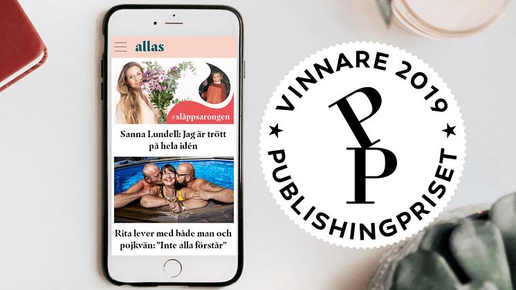 Allas.se vinner Publishingpriset 2019 för bästa webbtidskrift