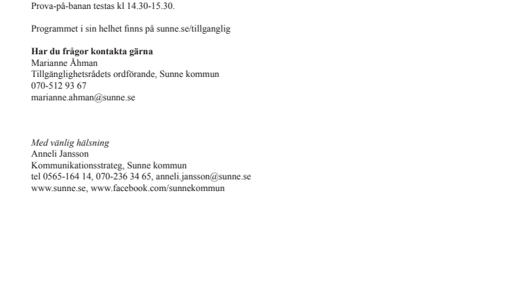 Hur tillgängligt är Sunne centrum?