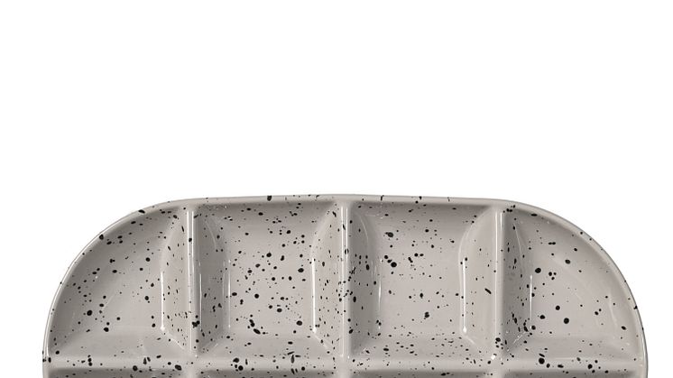 Ditte serving plate large grey/black