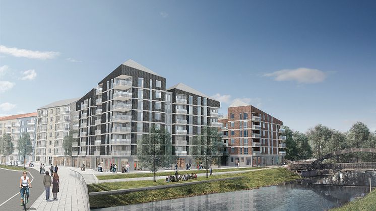 HSB planerar att bygga premium-bostadsrätter i Luthagen Strand, strax intill åkanten vid Fyrisån