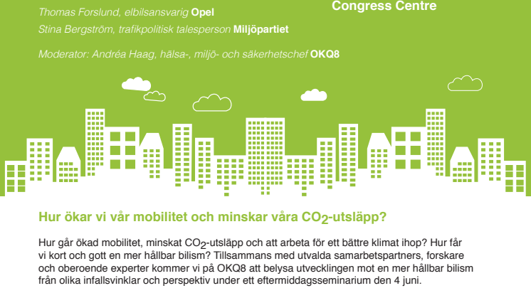 Inbjudan och program seminarium om hållbar bilism 4 juni