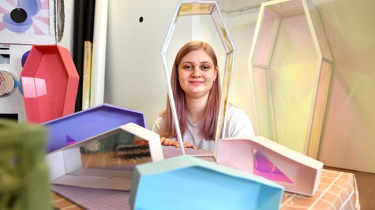 Fine Art student Sophie Bass prepares for the graduate exhibitions. All photography courtesy of Baltic/Barry Pells.