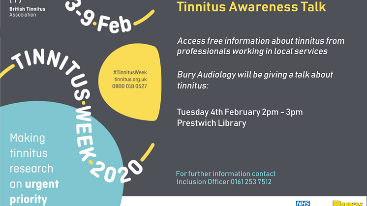 ​Free help and information during Tinnitus Awareness Week