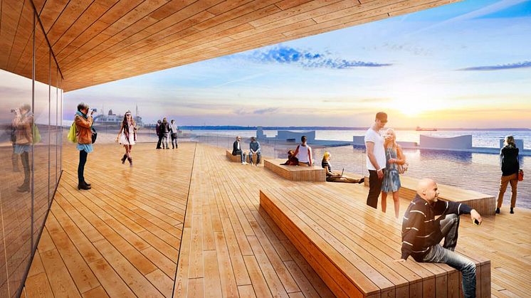 Wingårdh Arkitektkontor: utemiljö på kongressbyggnaden